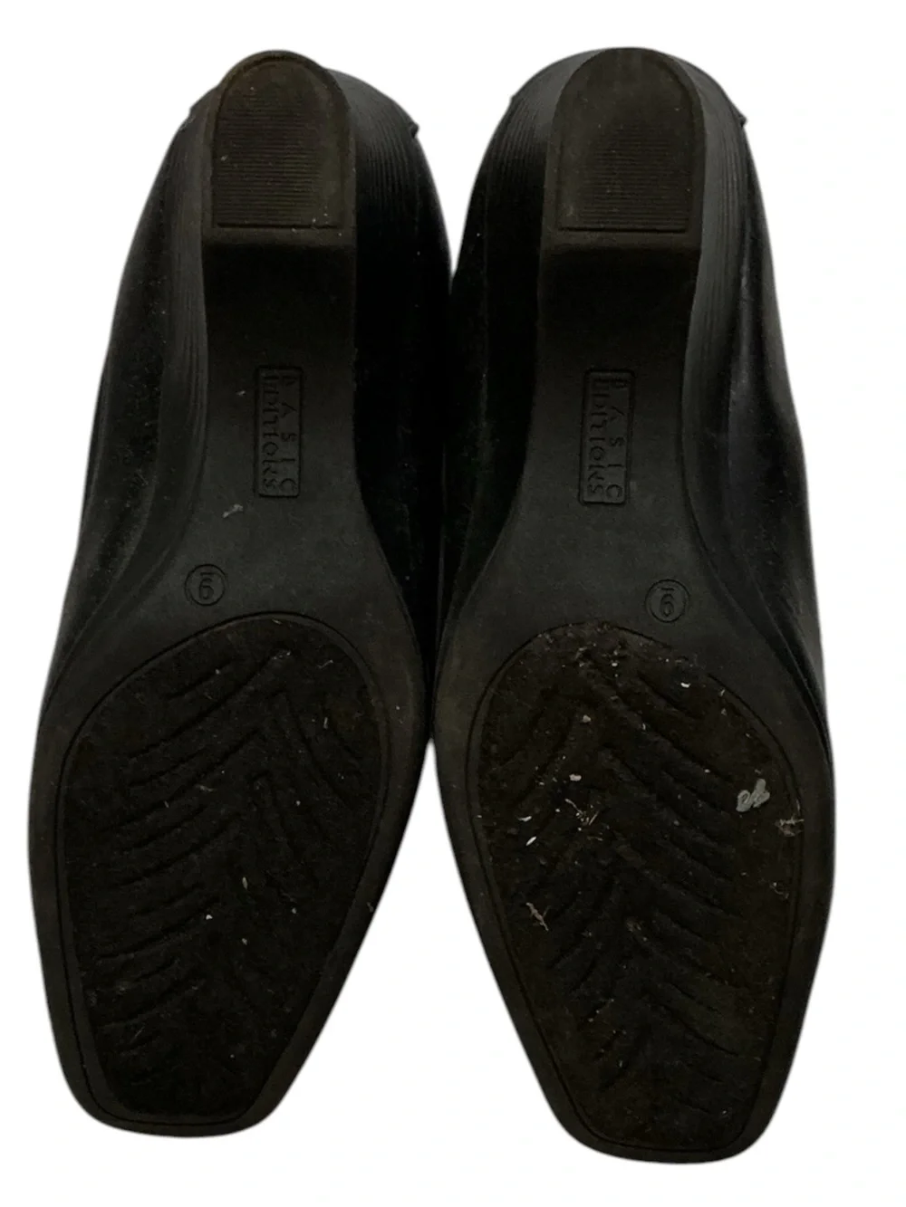 Women’s Black Slip-On Wedge Shoes